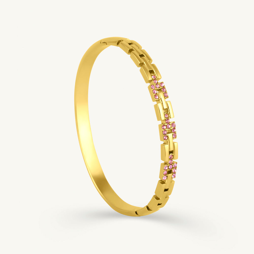 Brick Pattern Bangle Bracelet