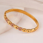 Brick Pattern Bangle Bracelet