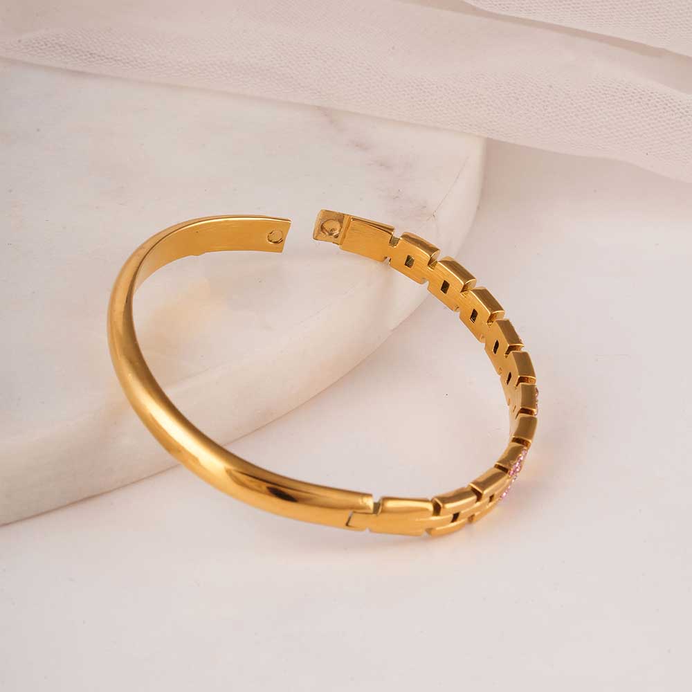 Brick Pattern Bangle Bracelet