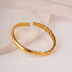 Brick Pattern Bangle Bracelet