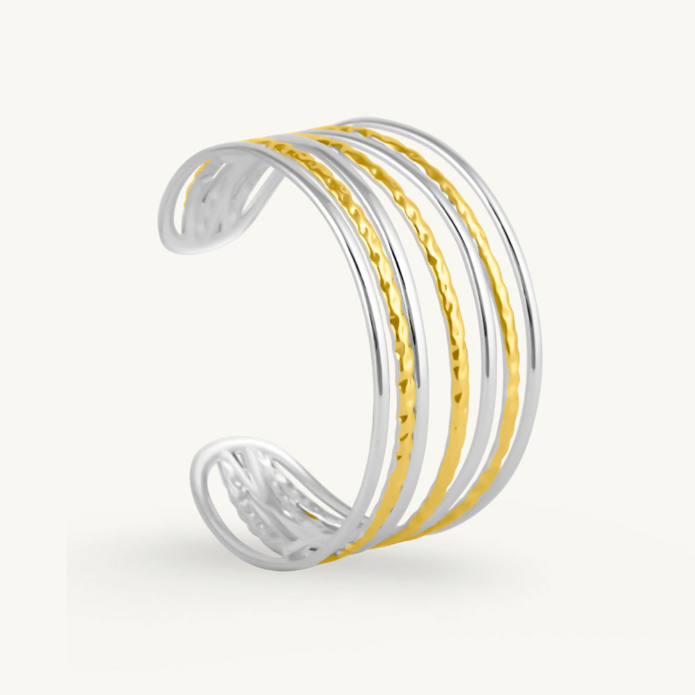 Dual Tone Stacked Bracelet