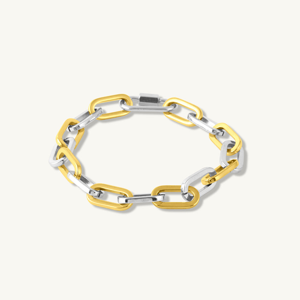 Bi-Tone Chunky Chain Bracelet