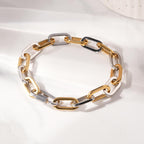 Bi-Tone Chunky Chain Bracelet