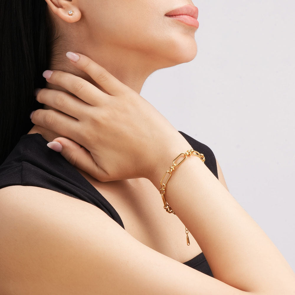 Bold Metal Link Chain Bracelet