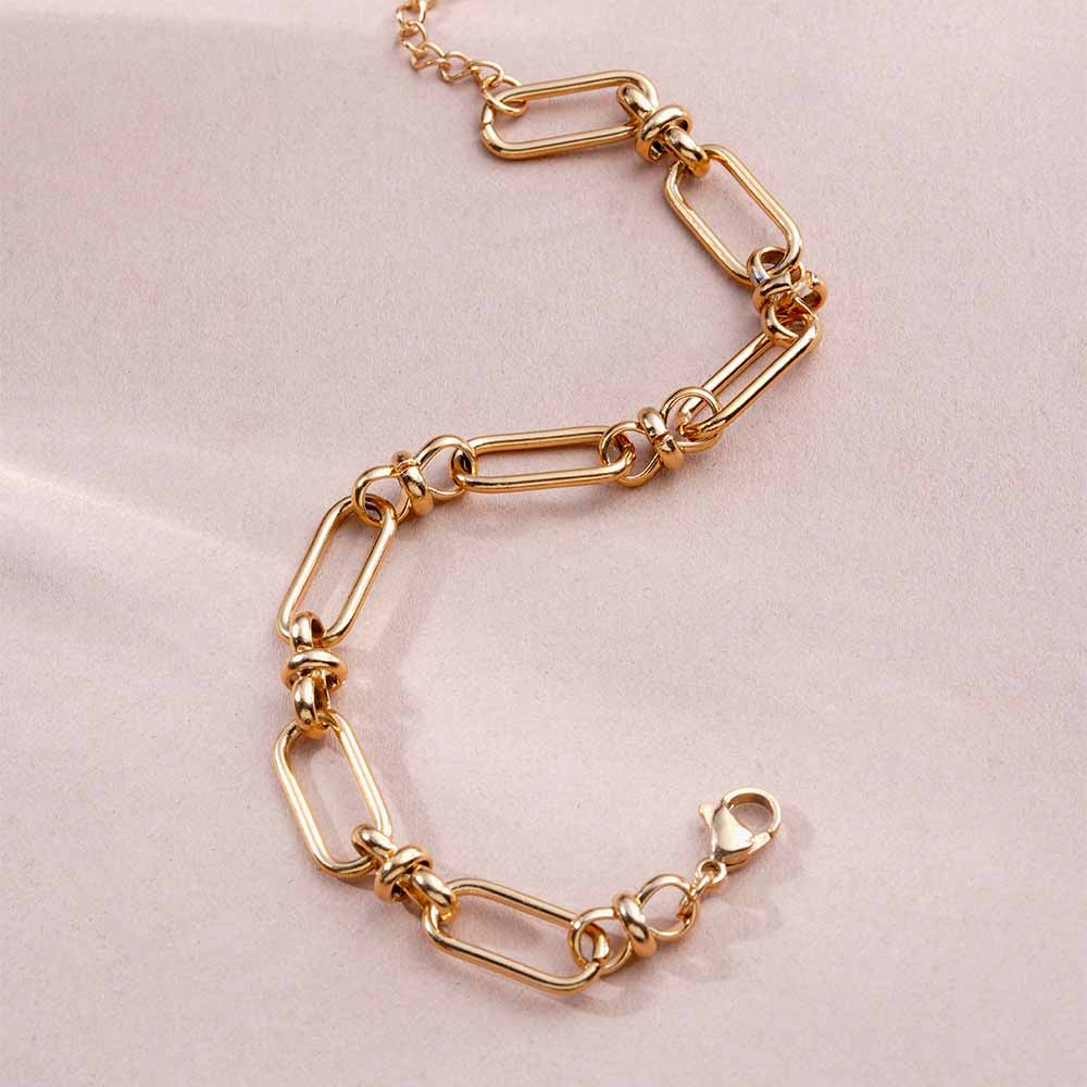 Bold Metal Link Chain Bracelet