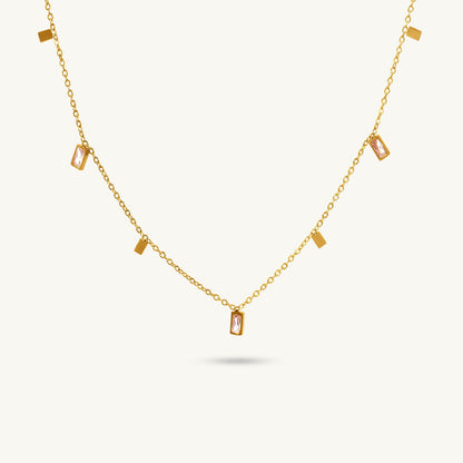 Star Drop Layered Necklace