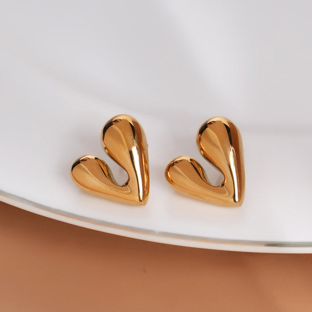 Sculptural Heart Earrings