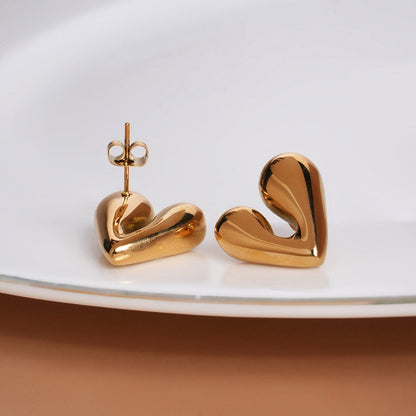 Sculptural Heart Earrings
