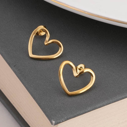 Heart Shaped Stud Earrings