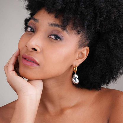 Organic Shape Multicolor Drop Earrings