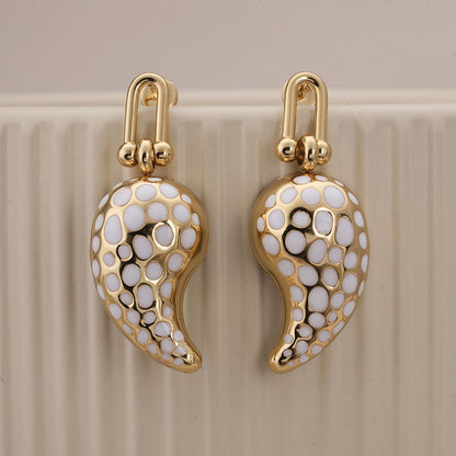 Polka Paisley Earrings