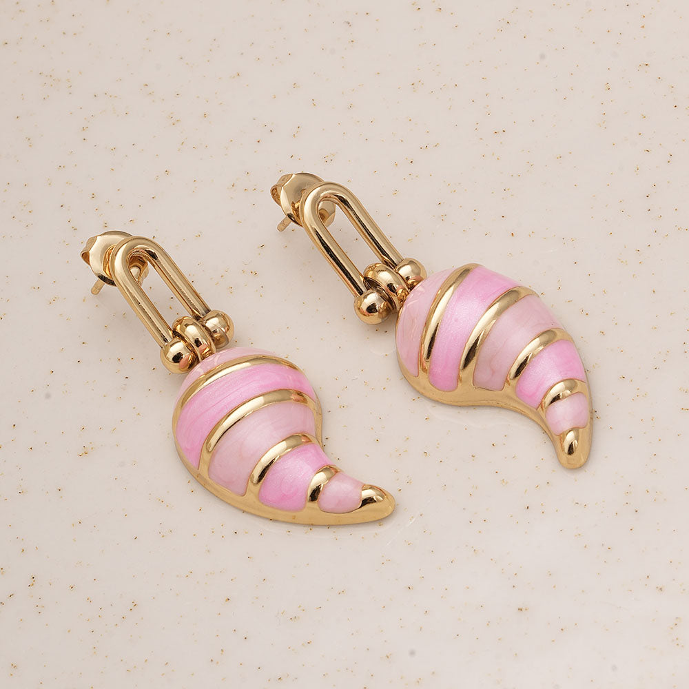 Rose Horned Earrings