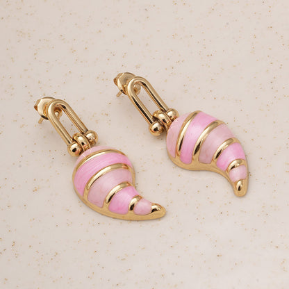 Rose Horned Earrings