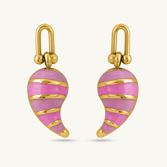 Rose Horned Earrings