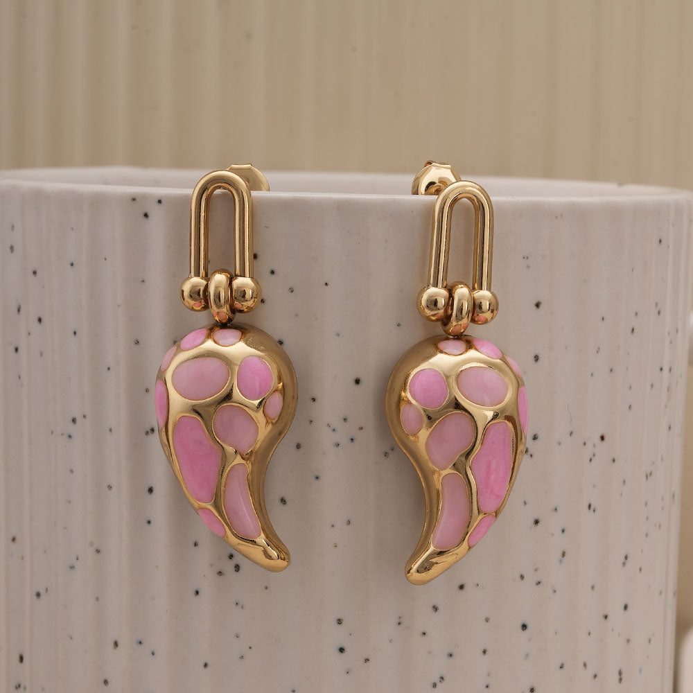 Blush & Coral Tapered Earrings