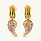 Aqua Swirl Nautical Charm Earrings