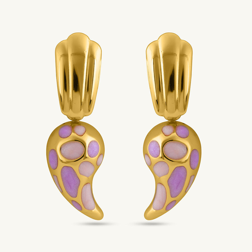 Aqua Swirl Nautical Charm Earrings