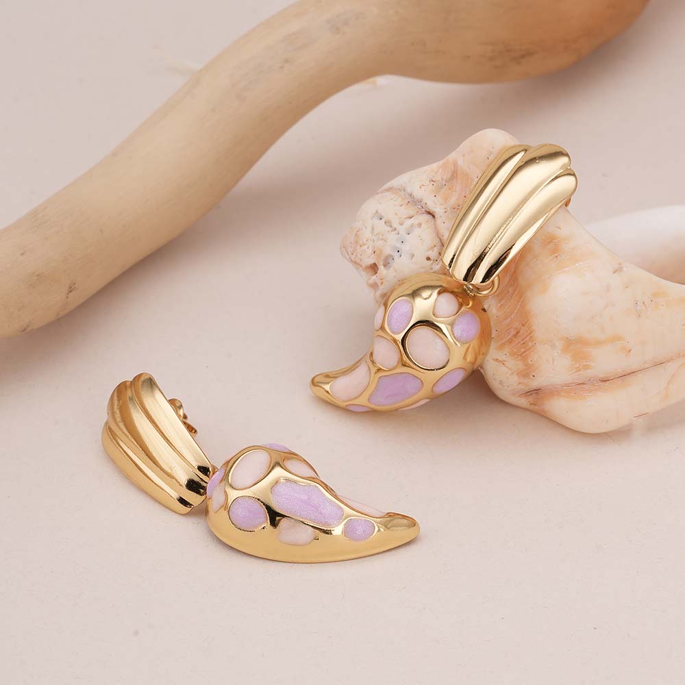 Aqua Swirl Nautical Charm Earrings