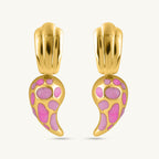 Blossom Pink Mosaic Drop Earrings