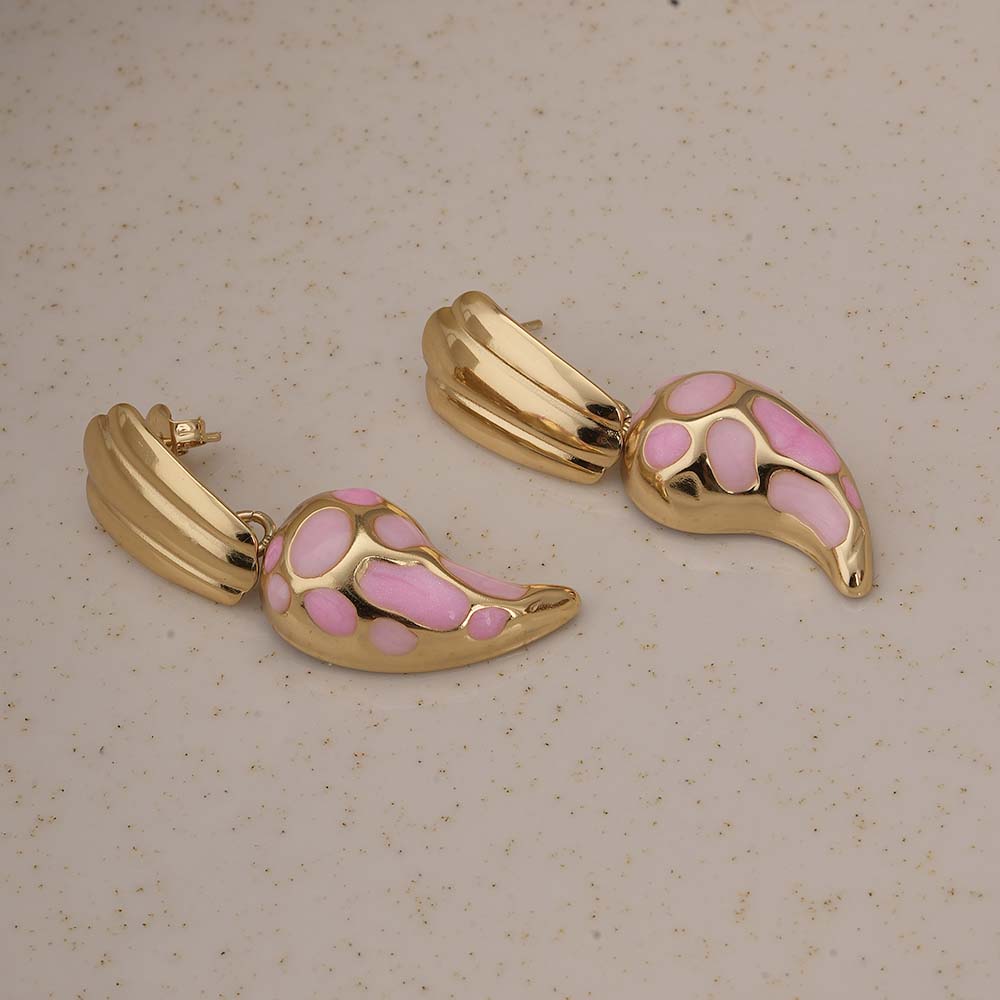 Blossom Pink Mosaic Drop Earrings
