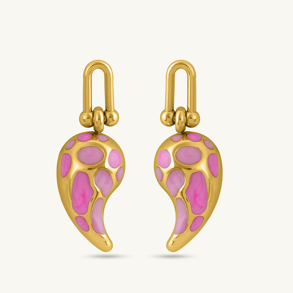 Blush & Coral Tapered Earrings