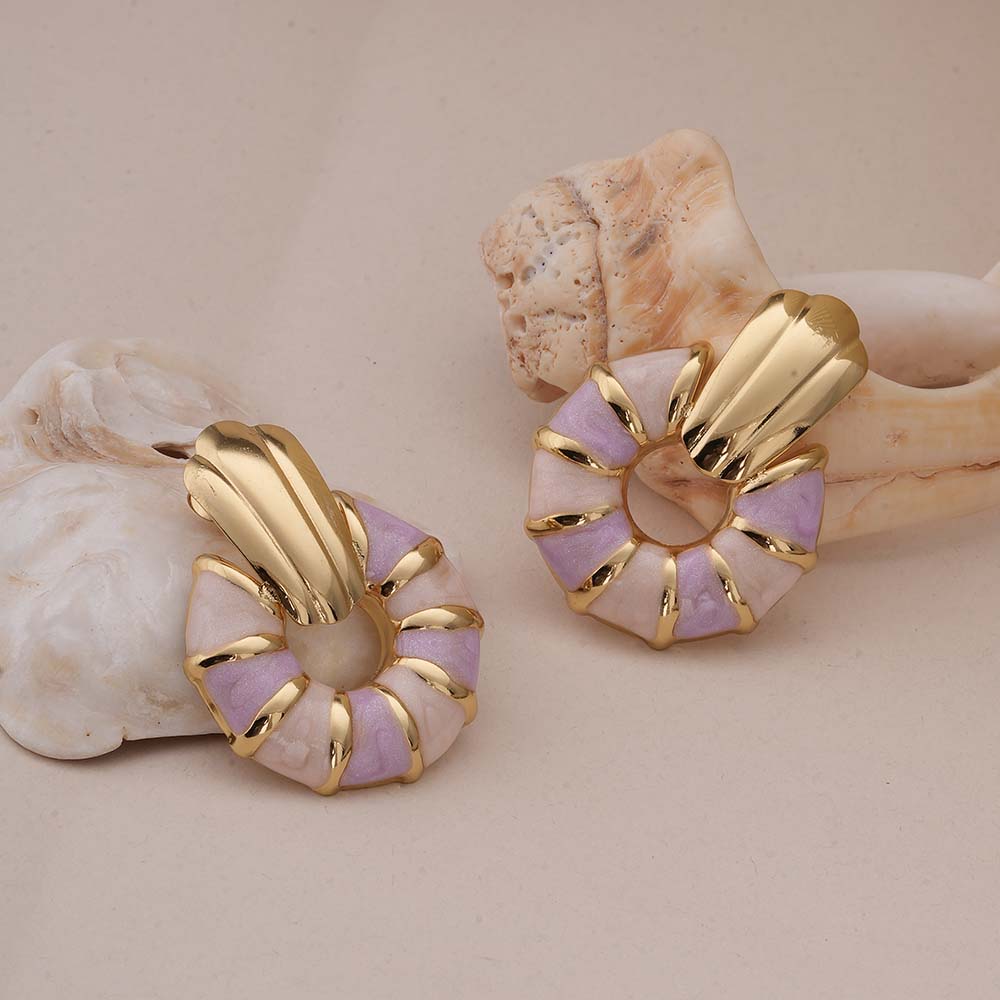 Blush Harmony Sunburst Earrings