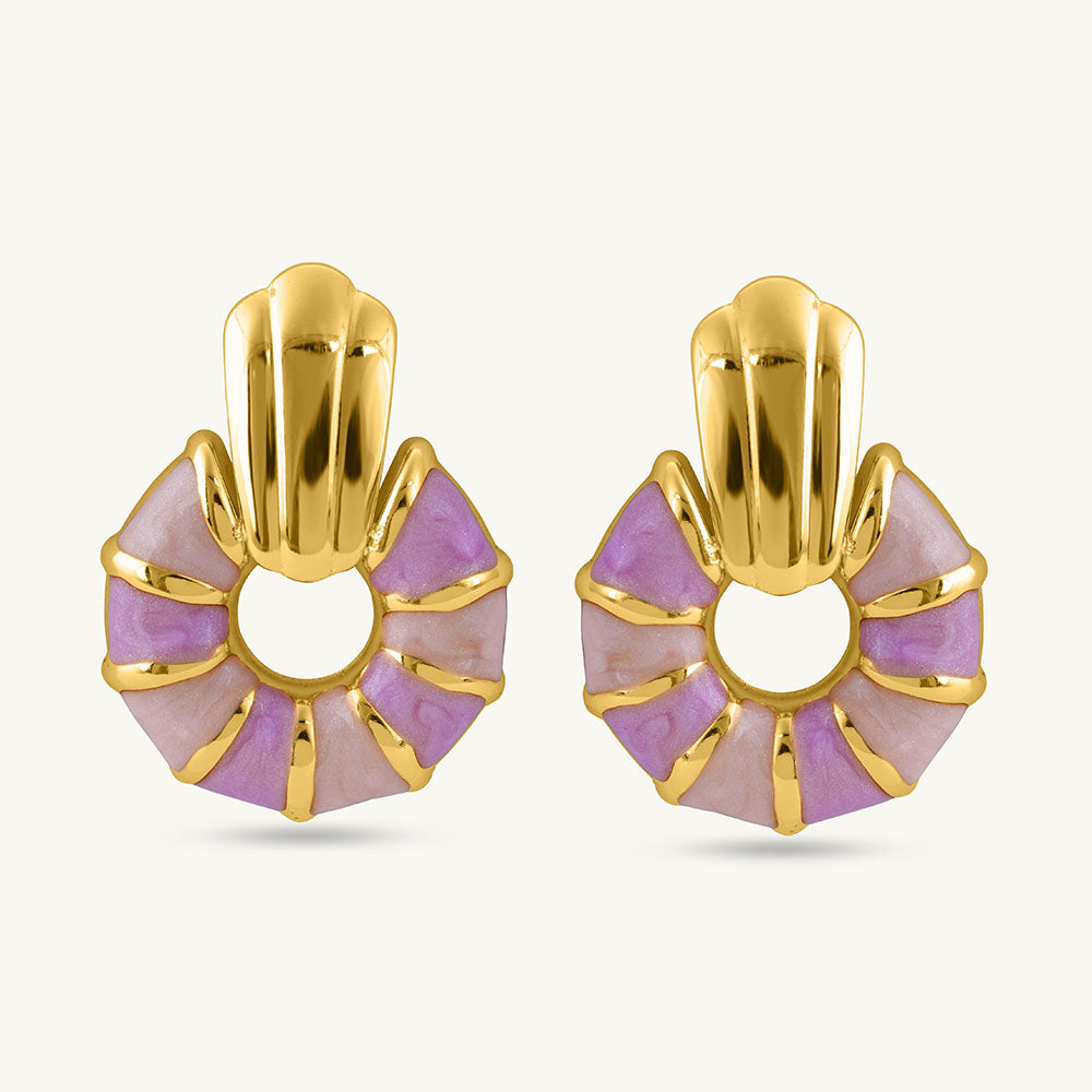 Blush Harmony Sunburst Earrings