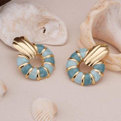 Ocean Breeze Sunburst Earrings