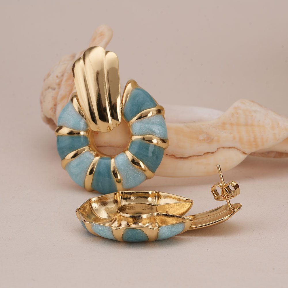 Ocean Breeze Sunburst Earrings
