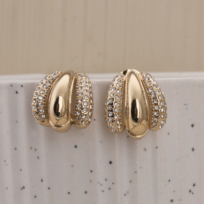 Radiant Gold & Crystal Luxe Earrings