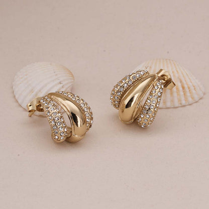 Radiant Gold & Crystal Luxe Earrings