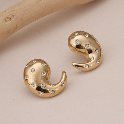 Golden Spark Paisley Earrings