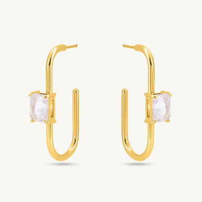 Golden Prism Geometric Earrings