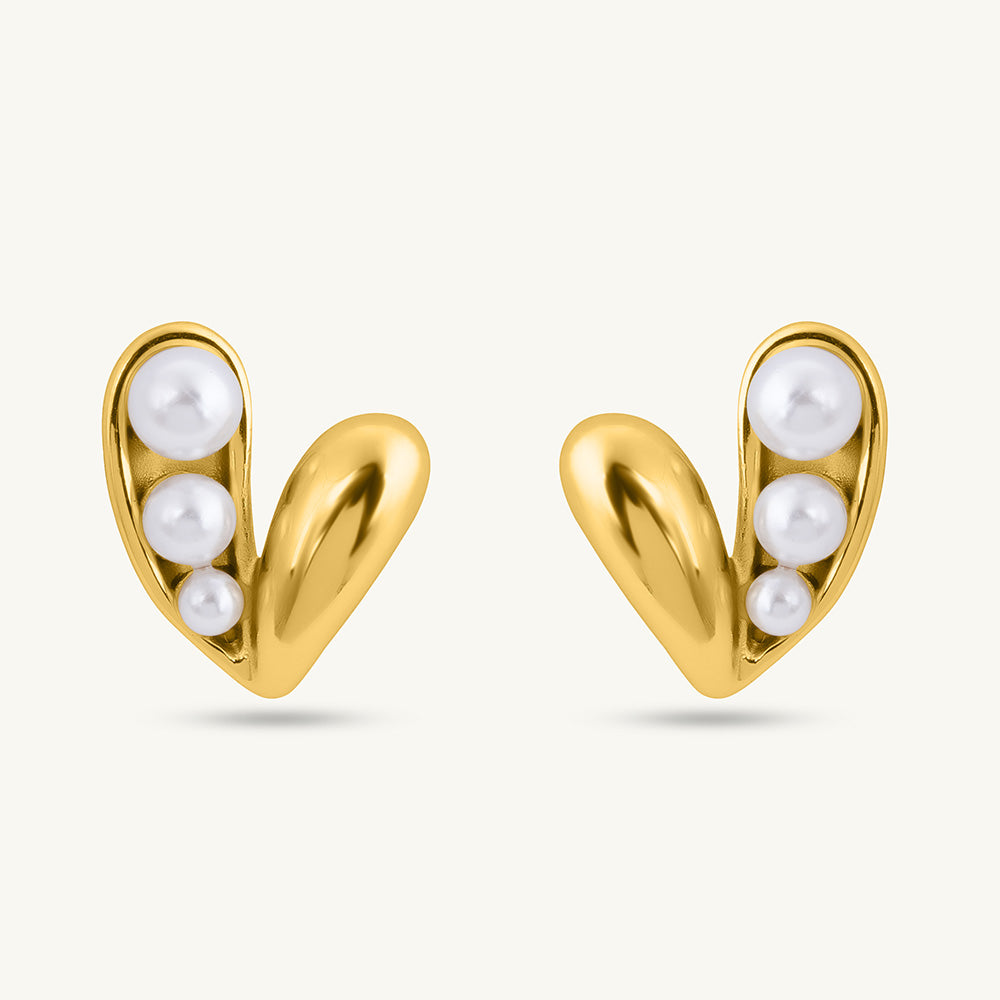 Lustrous Embrace Pearl Earrings