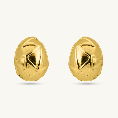 Modern Gold Dome Earrings