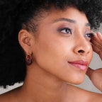 Cherry Red Teardrop Studs