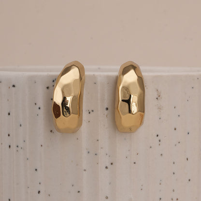 Lunar Gold Crescent Earrings