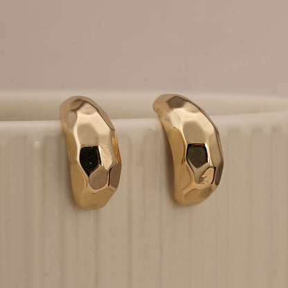 Lunar Gold Crescent Earrings