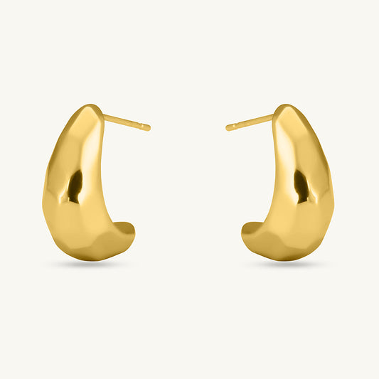 Lunar Gold Crescent Earrings