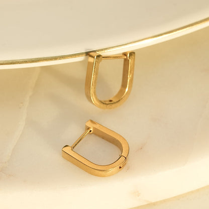 U-Shaped Hoop Earrings