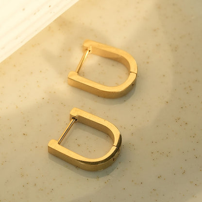 U-Shaped Hoop Earrings