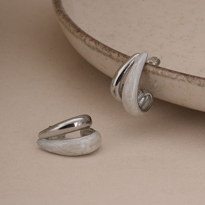 Two-Tone Stud Earrings