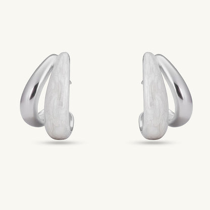 Two-Tone Stud Earrings