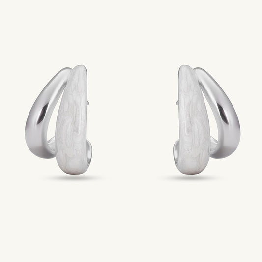Two-Tone Stud Earrings