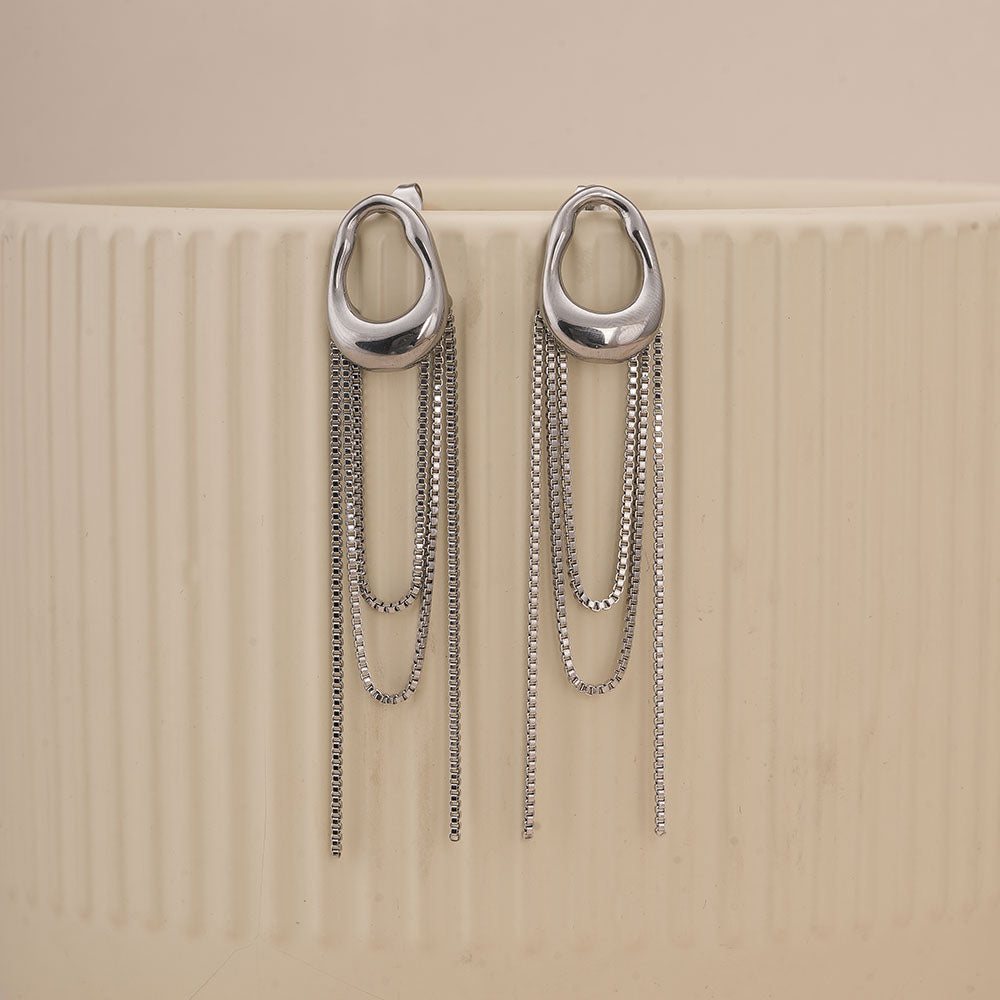 Artistic Dangle Chain Earrings