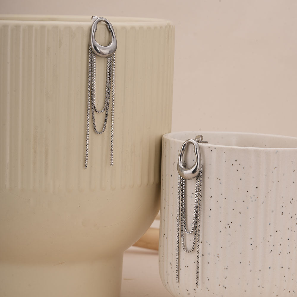 Artistic Dangle Chain Earrings