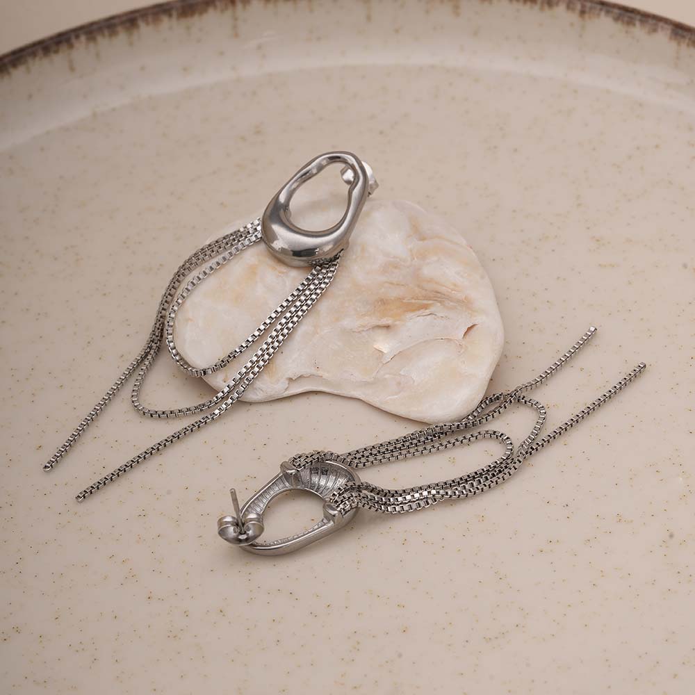 Artistic Dangle Chain Earrings