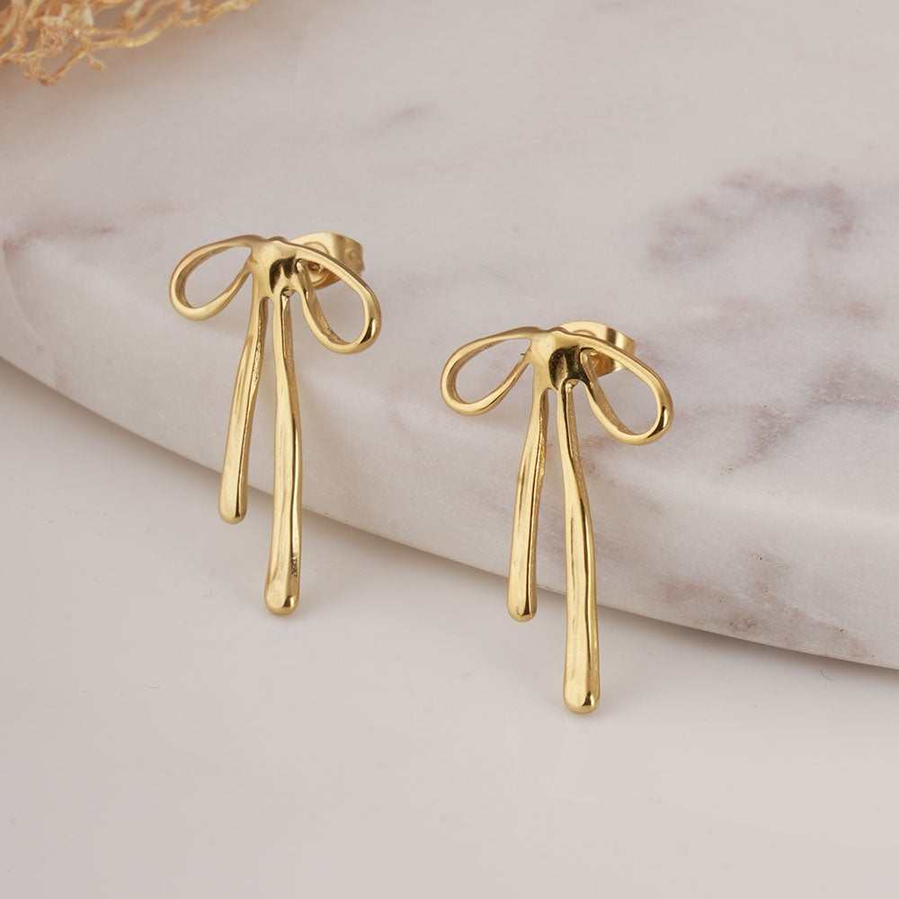 Delicate Bow Stud Earrings