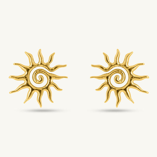 Solar Ray Stud Earrings
