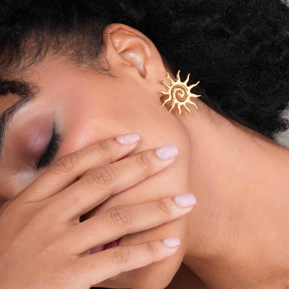 Solar Ray Stud Earrings